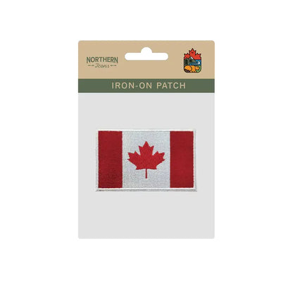#6 Canada Flag Embroidered Patch, Maple Leaf Iron-On