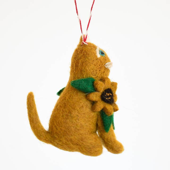 F92 - Vincat Van Gogh Cat Felt Decoration