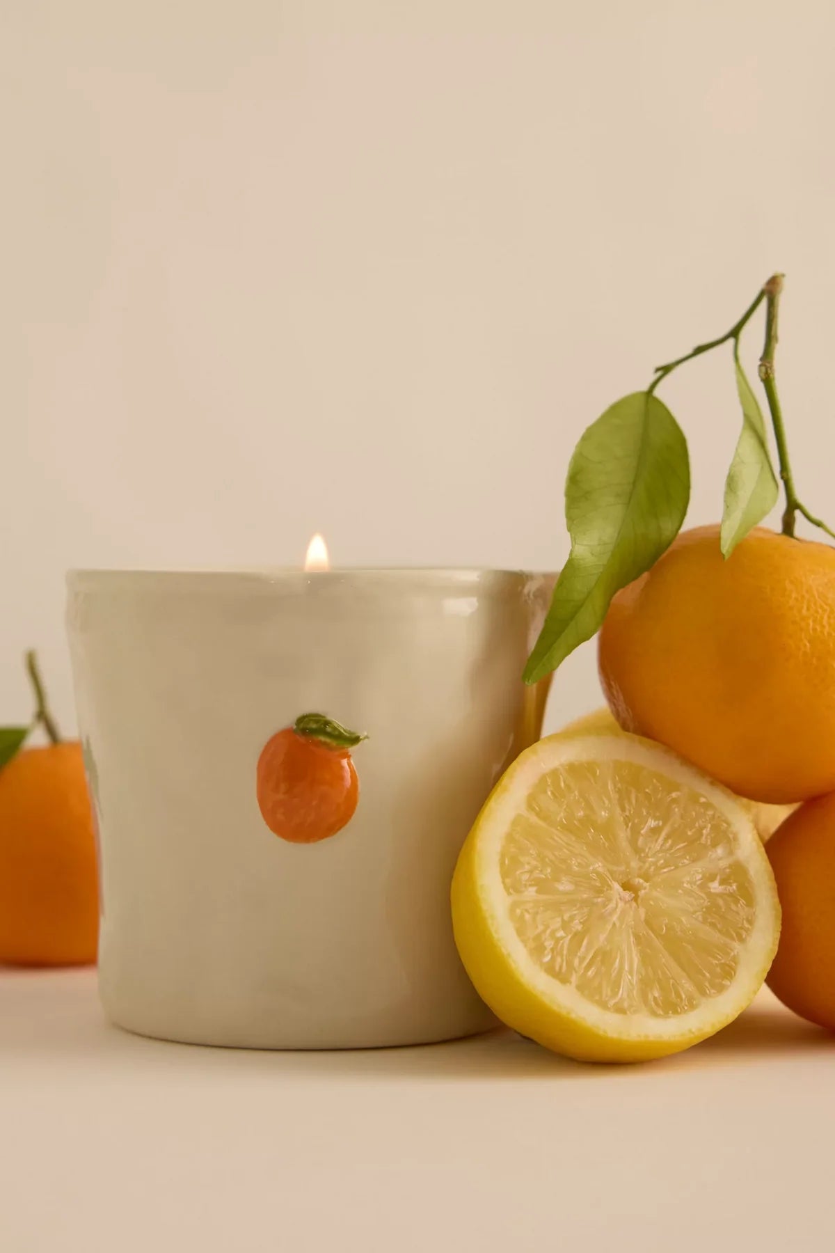 Bistro Imperfect White Ceramic Candle Citrus Spritz 8 oz