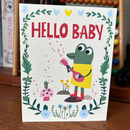 Hello Baby Frog Card