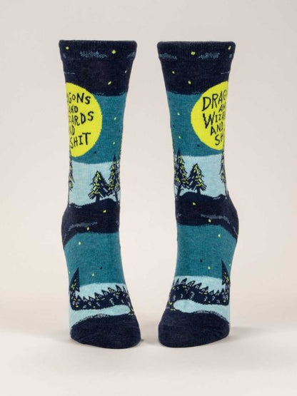 Women's Crew Socks Dragons' & Wizards & Shit