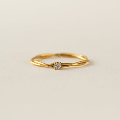 Yara CZ Twisted Ring