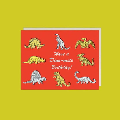 Dino-mite Birthday Foil Birthday Card