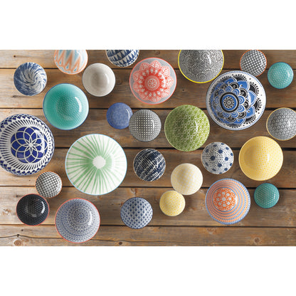 6" Stamped Bowl Red Floral