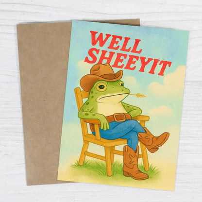 Well Sheeyit Funny Just Because Card