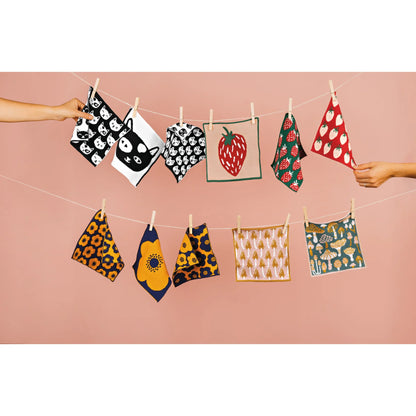 Mushroom Gems Knit Dishcloth Set of 3