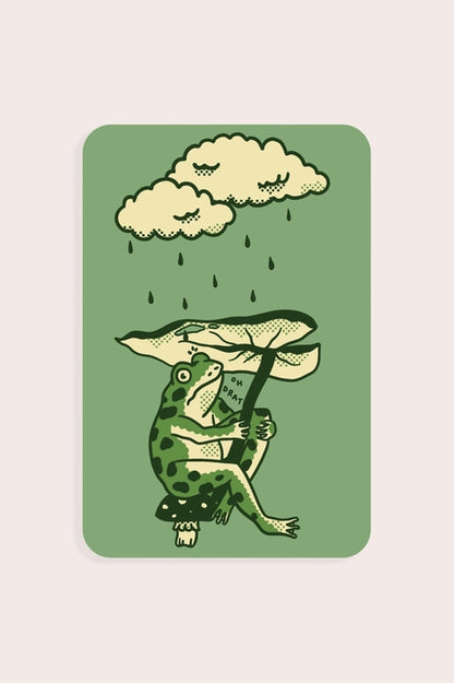 S87 Leaf Umbrella Vinyl Sticker