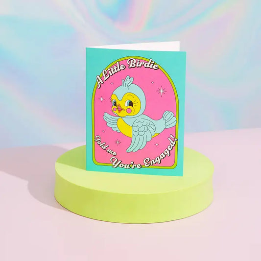 A Little Birdie Wedding Card