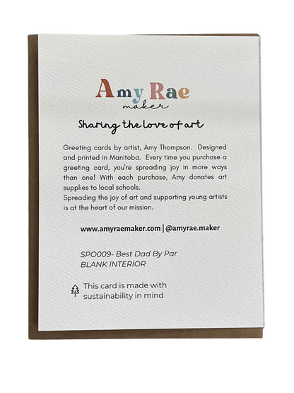 Best Dad By Par Golf Father's Day Greeting Card