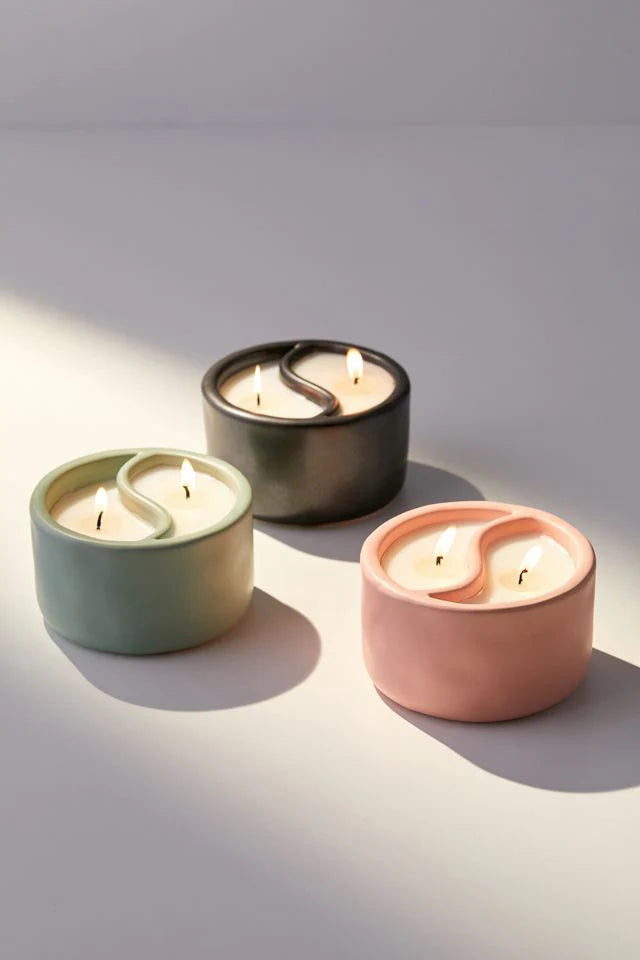 Yin & Yang Dusty Pink Cactus Flower Watermint Candle