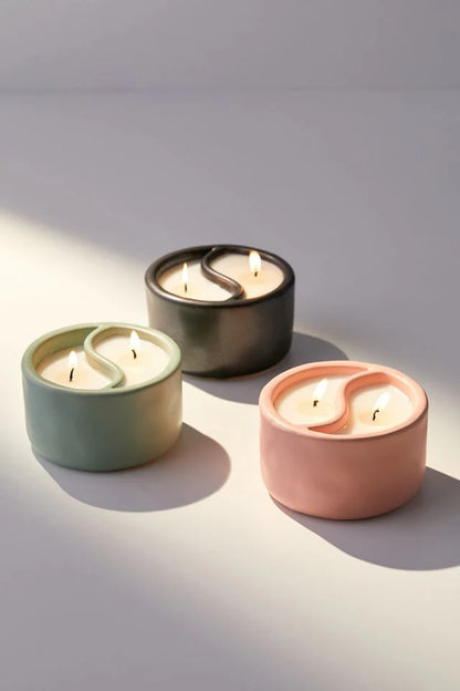 Yin & Yang Dusty Pink Cactus Flower Watermint Candle