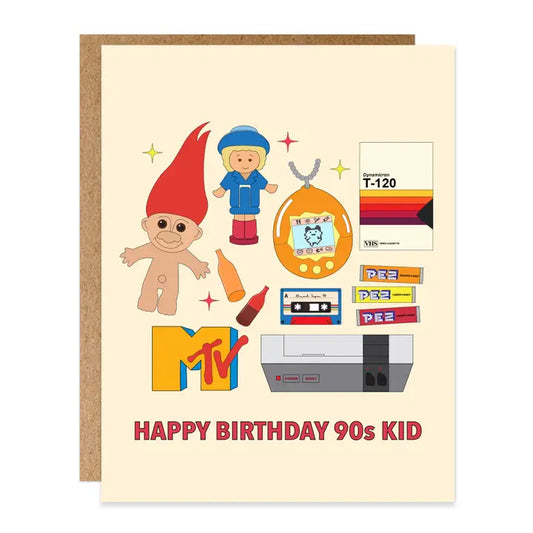 Happy Birthday 90s Kid Greeting Card