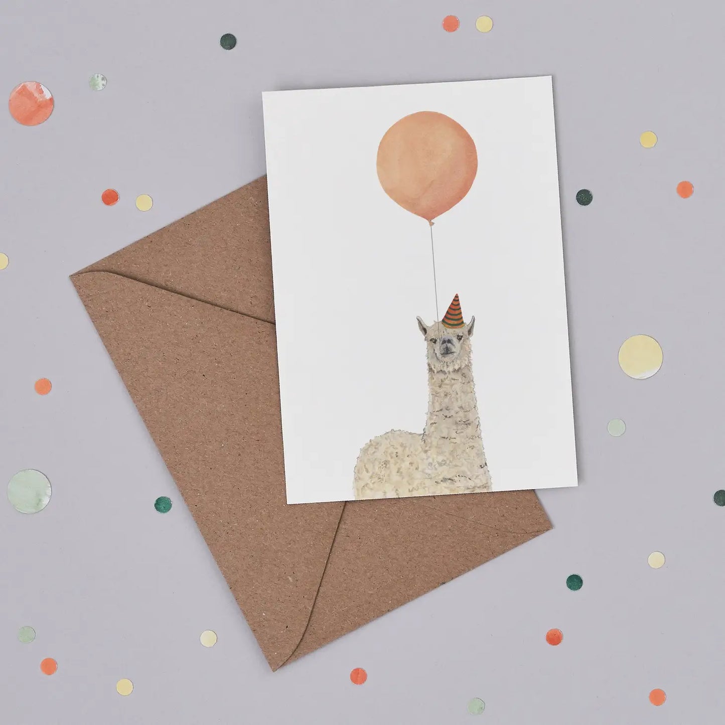 Balloon Animal Llama Card