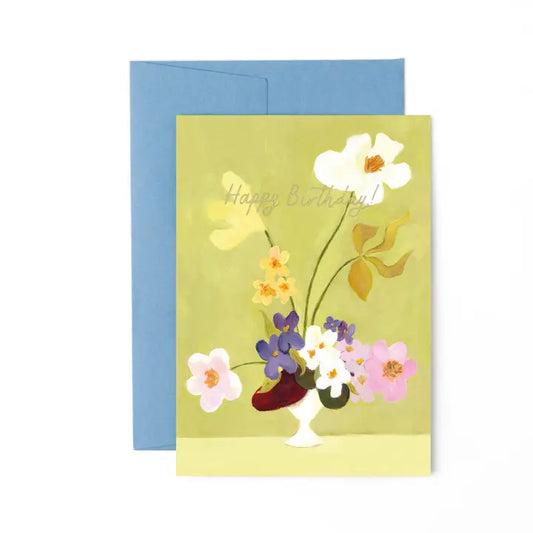 Happy Birthday Flower Frog Card