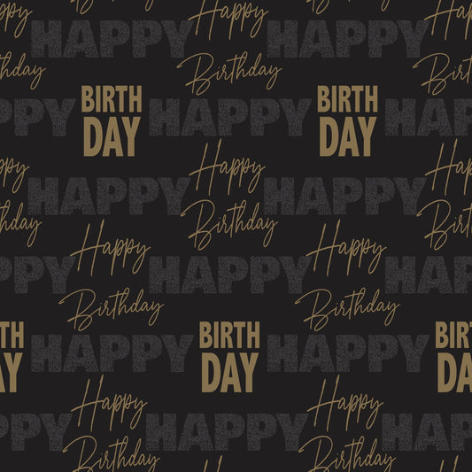 Golden Birthday Roll Wrap