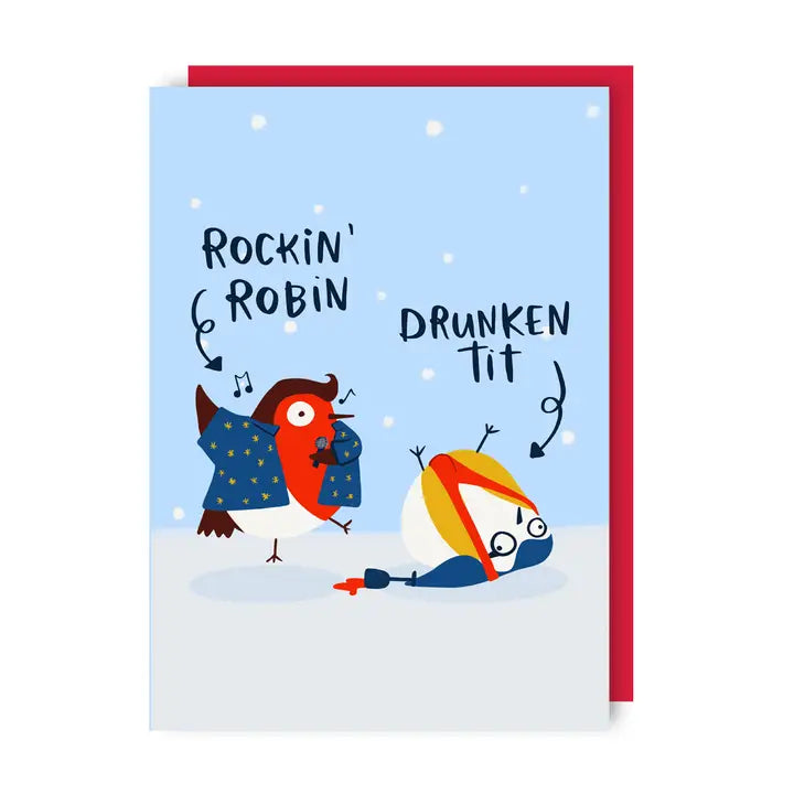 Rockin Robin Christmas Card