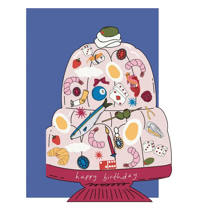 Hey Jelly Die Cut Birthday Greeting Card