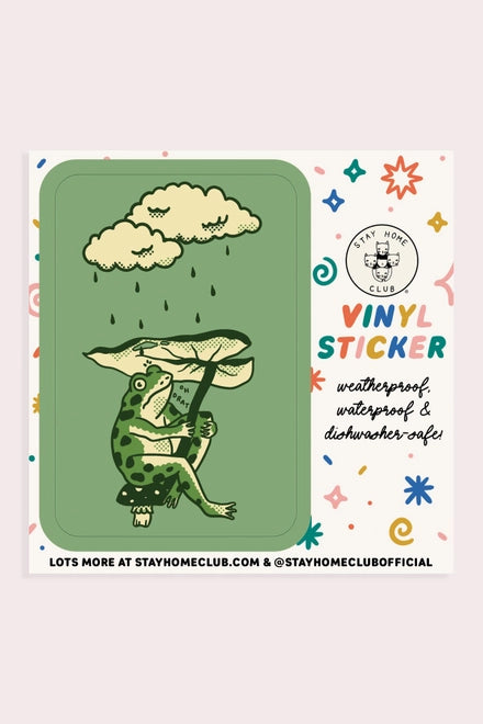 S87 Leaf Umbrella Vinyl Sticker