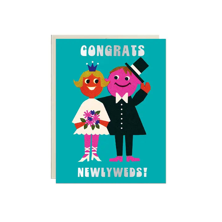 Congrats Newlyweds! Foil Wedding Card