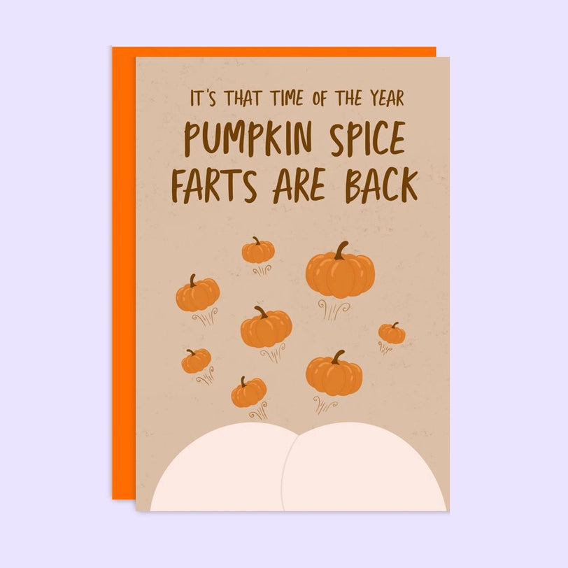 Light Pumpkin Spice Farts Card
