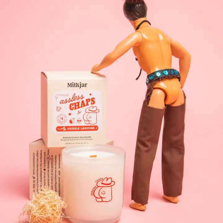 Assless Chaps - Saddle Leather Coconut Soy Candle