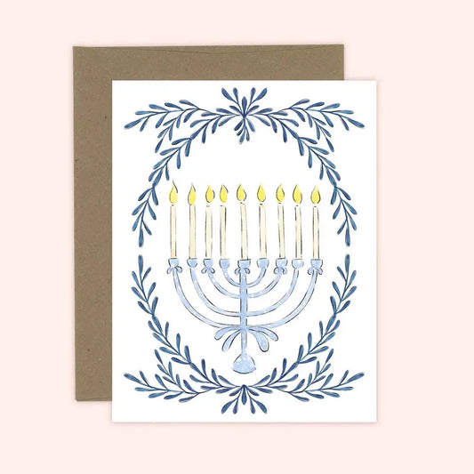The Menorah Hanukkah Holiday Greeting Card