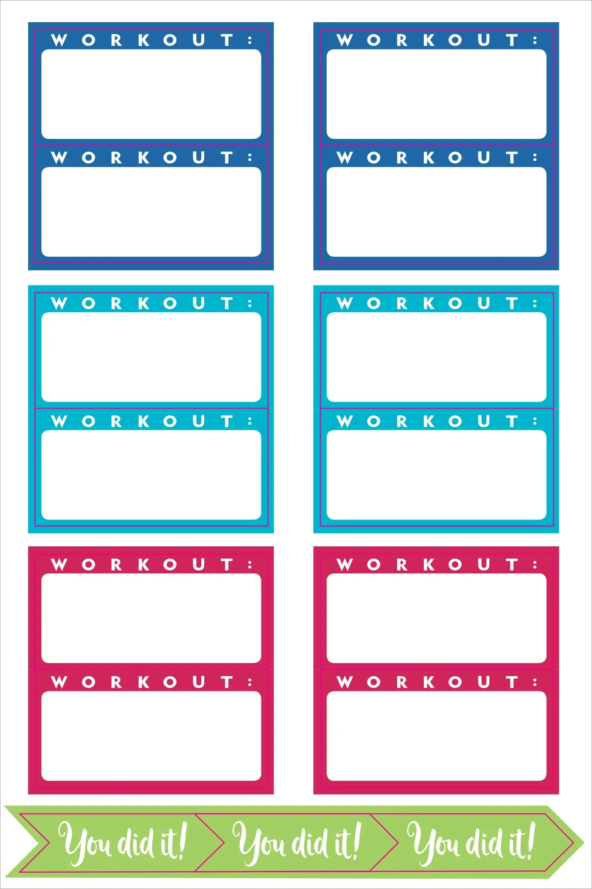 Essentials Health & Fitness Planner Stickers