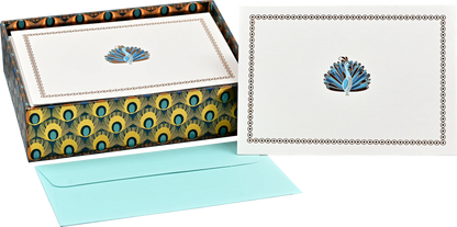 Peacock Blank Boxed Cards