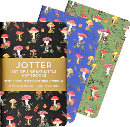 Jotter Mushrooms Notebook Set of 3