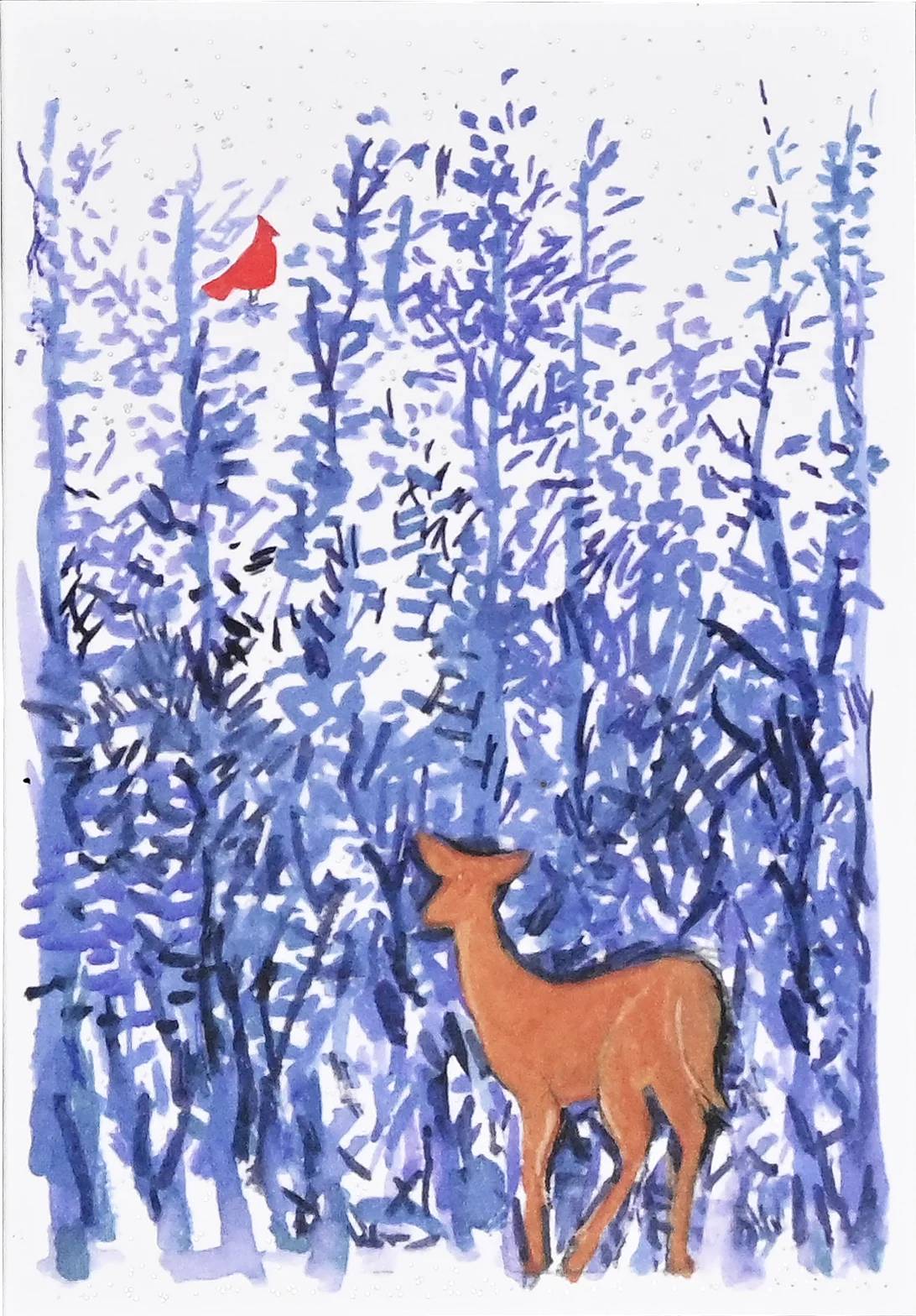 Winter Woodcut Small Boxed Holiday Cards