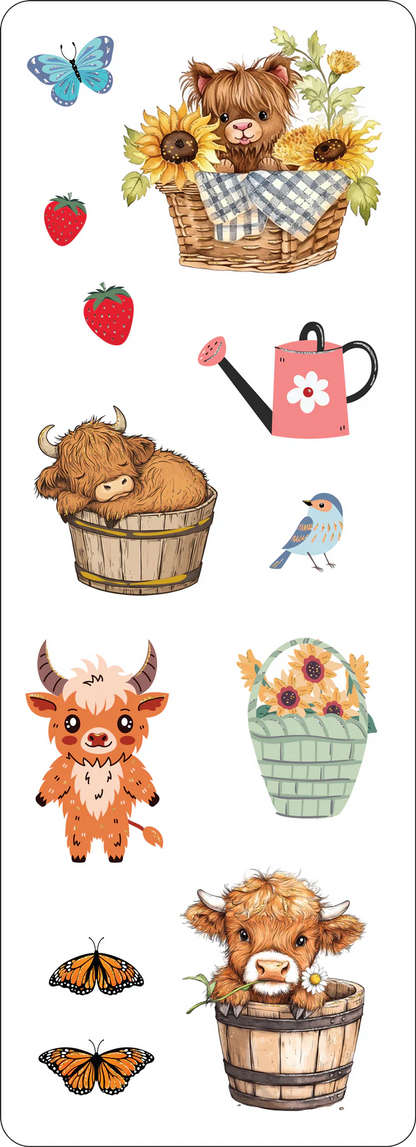 Highland Cows Sticker Set