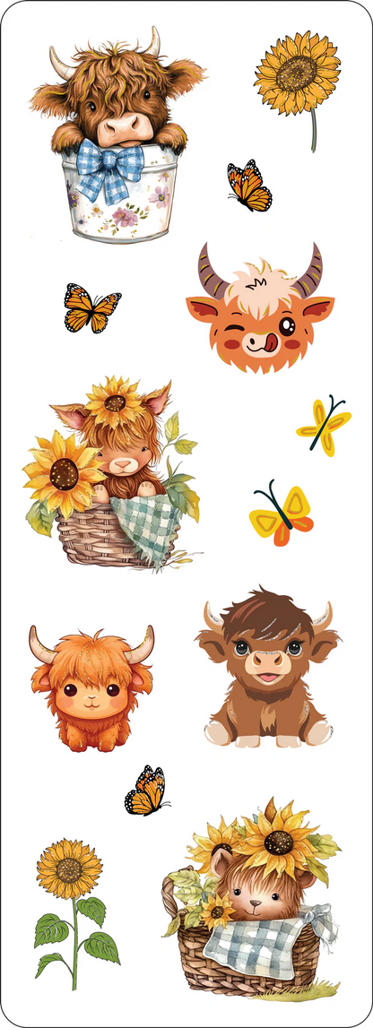 Highland Cows Sticker Set