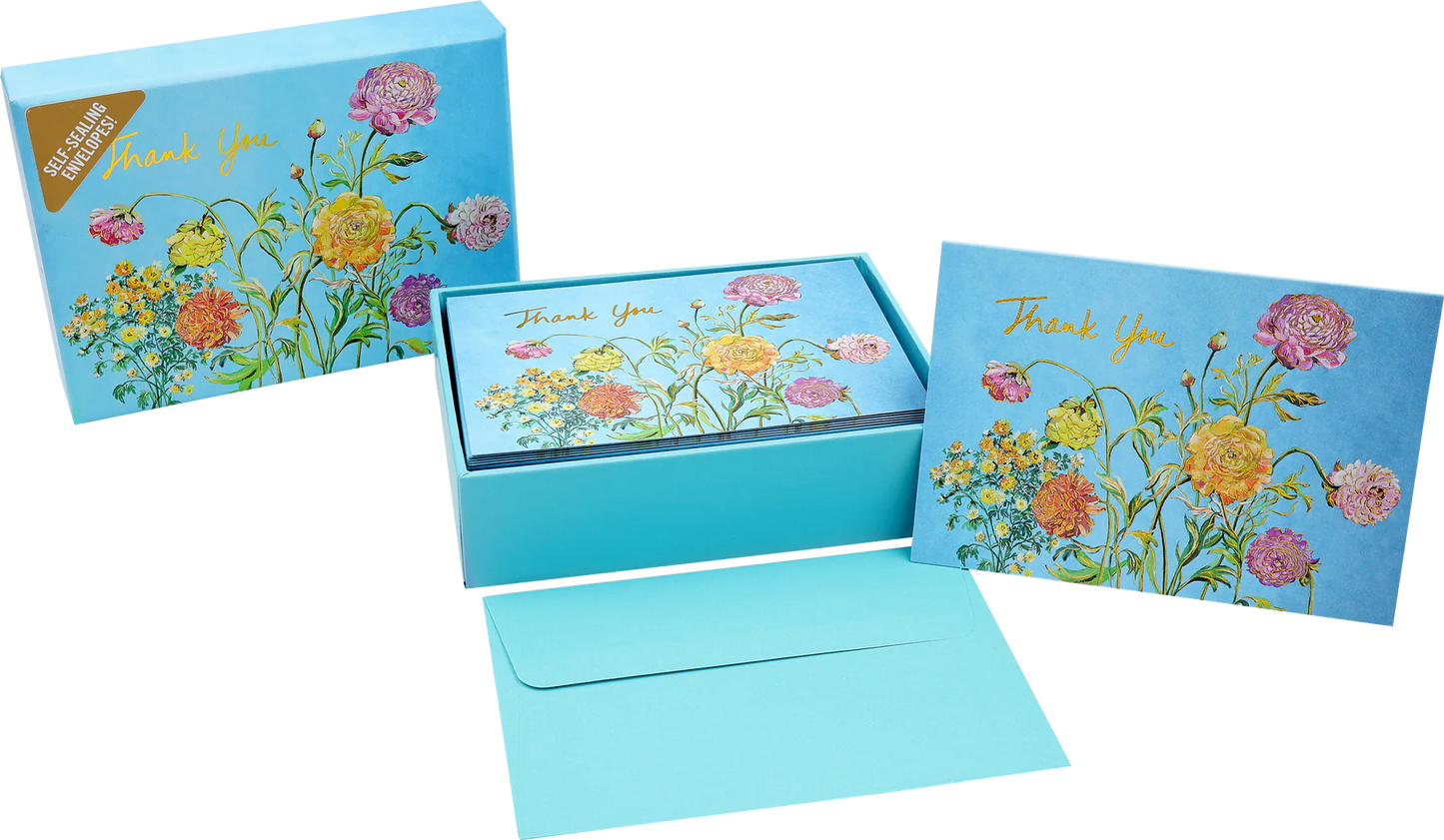Garden Blooms Thank You Boxed Cards