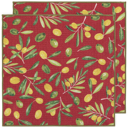 Olive Oil Recycled Microfibre Dishcloth Set of 2