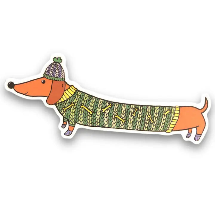 S35 Hot Dog Dog Vinyl Sticker