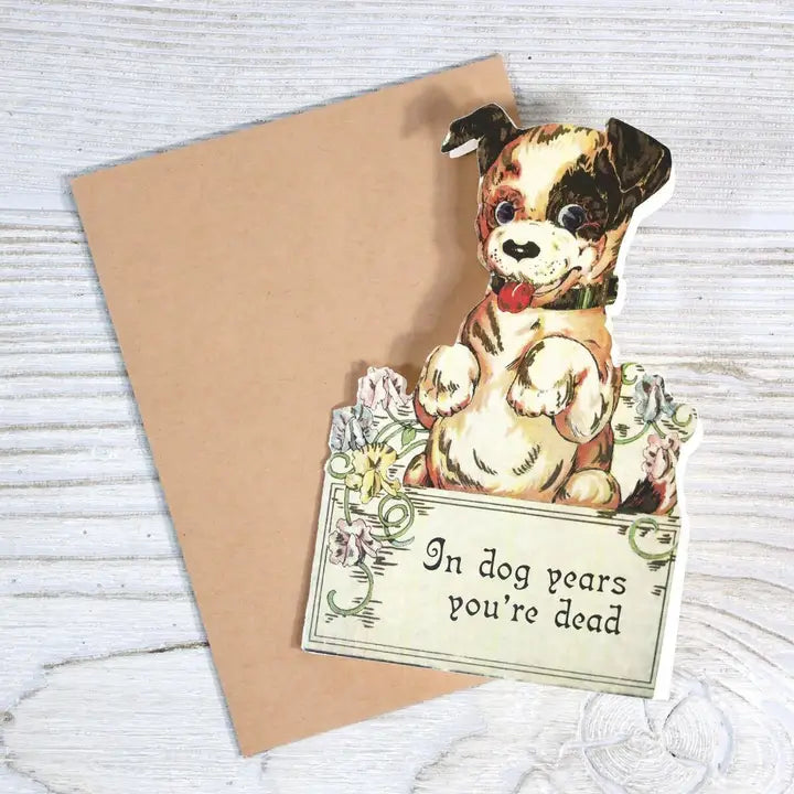 In Dog Years You're Dead Funny Vintage Style Birthday Card