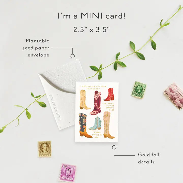 Not 1st Rodeo Sprout Mini Greeting Card