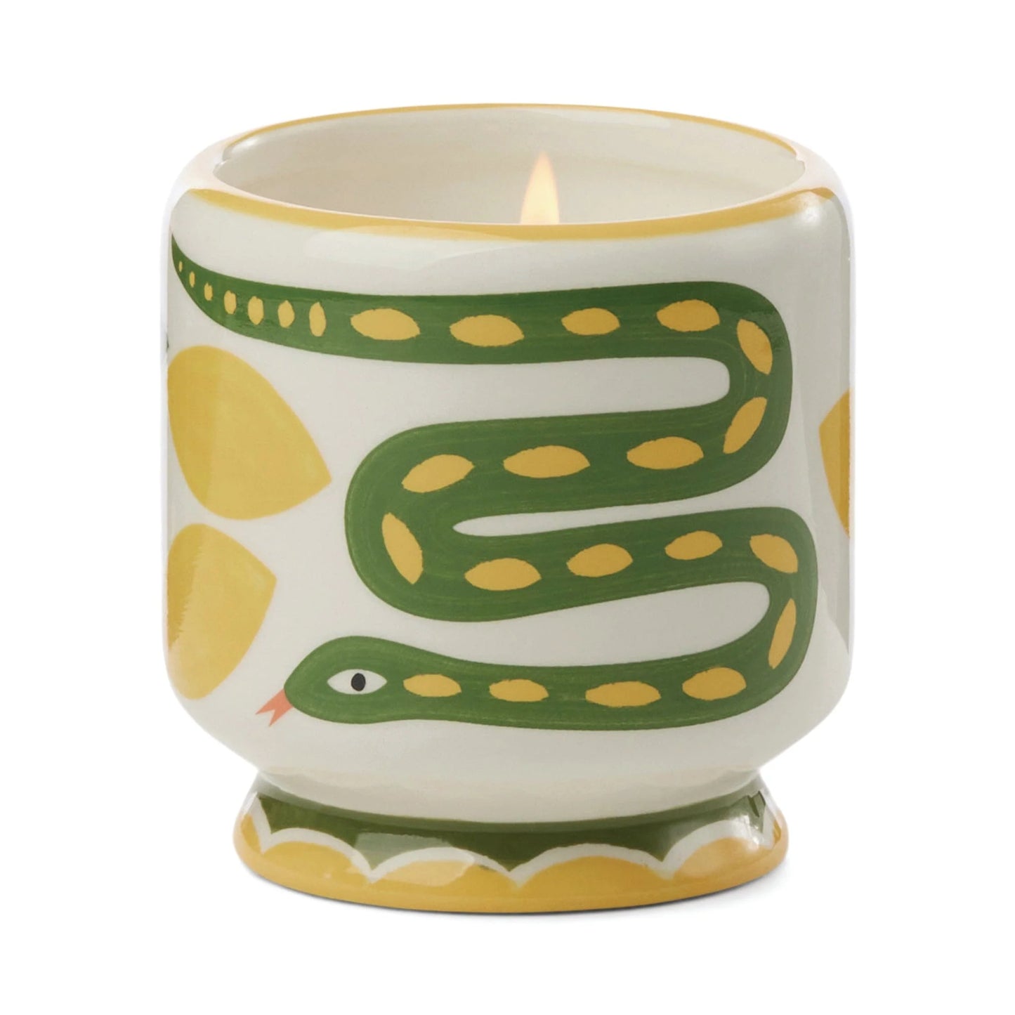 A Dopo Handpainted Snake Ceramic Wild Lemongrass