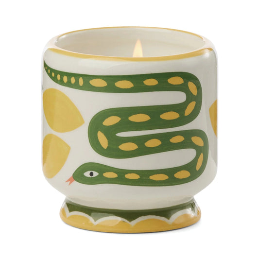 A Dopo Handpainted Snake Ceramic Wild Lemongrass