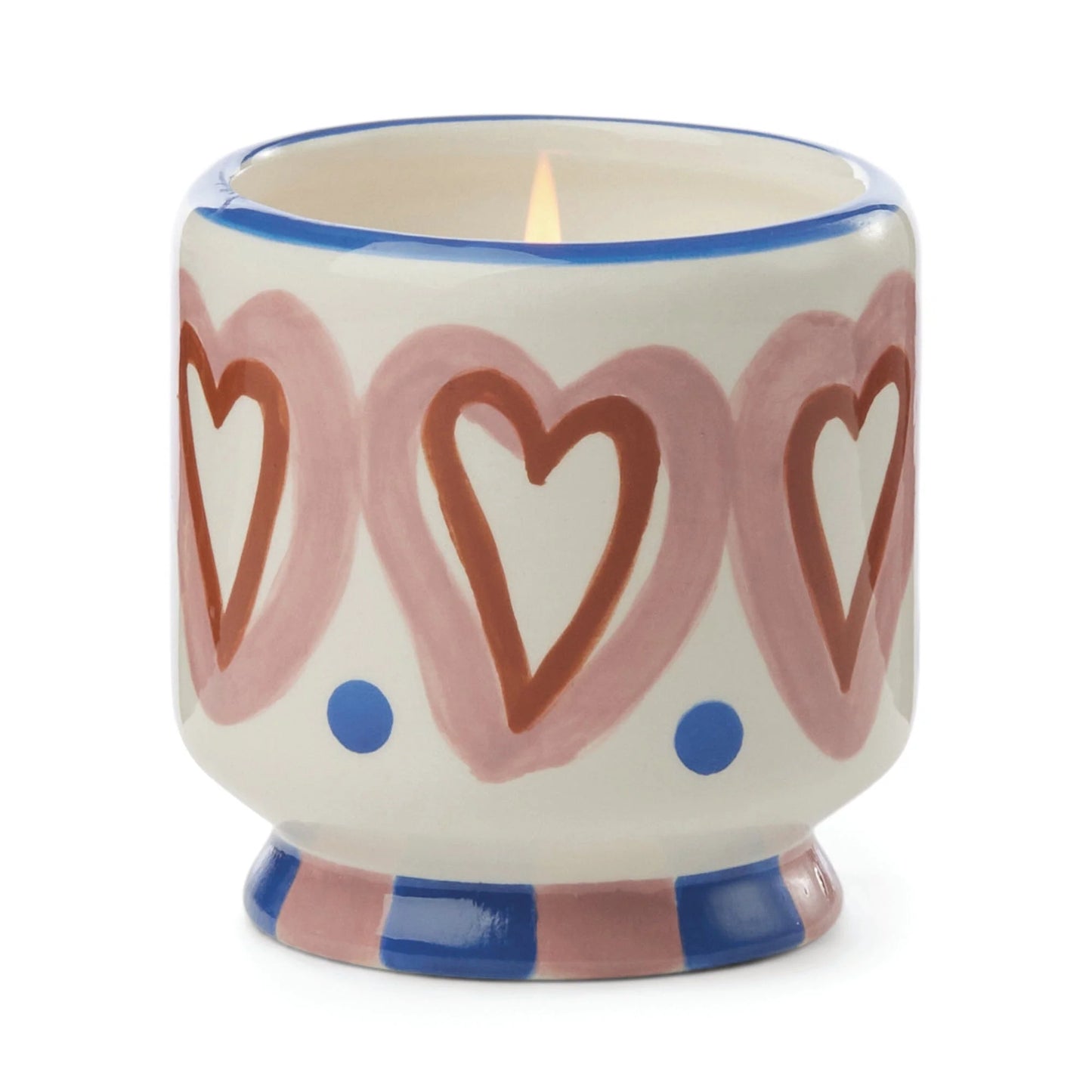 A Dopo Handpainted Hearts Ceramic Rosewood Vanilla