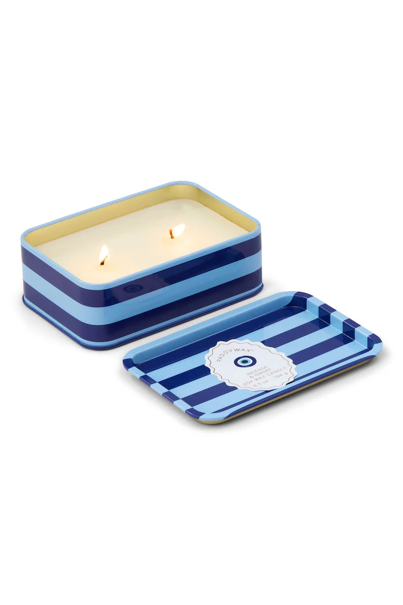 A Dopo Printed Tin Eye Candle