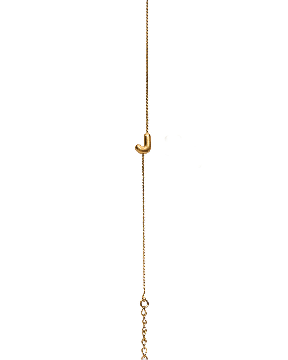 Initial Bracelet Letter J On Gold Chain