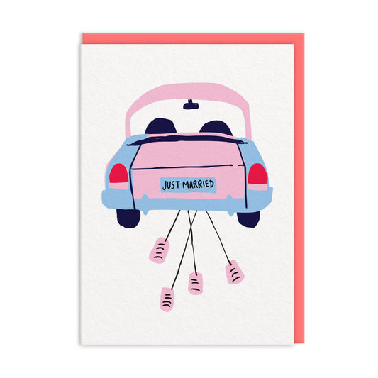 Car And Cans Just Married Card