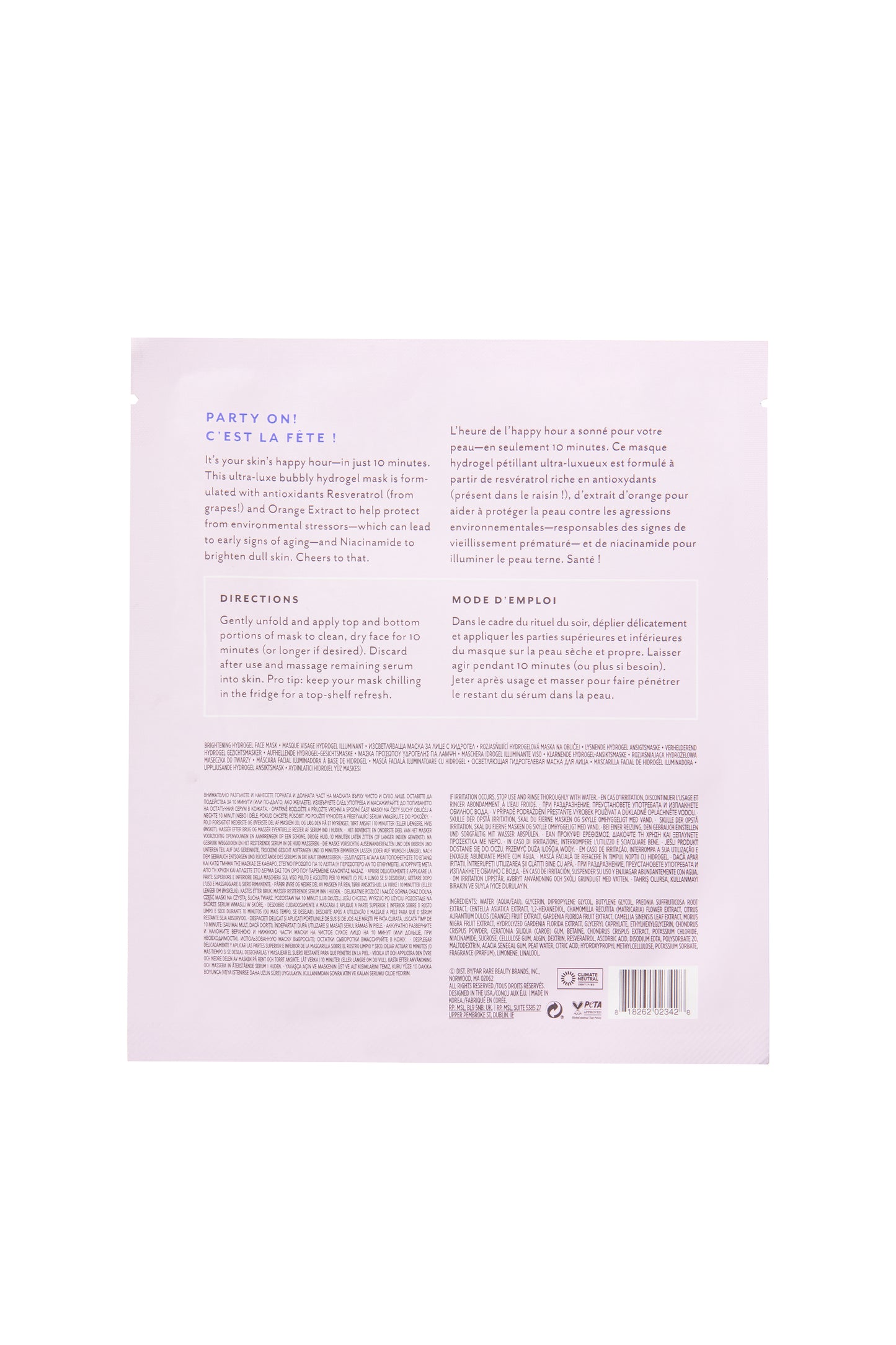 Serve Chilled Bubbly Brightening Hydrogel Mask