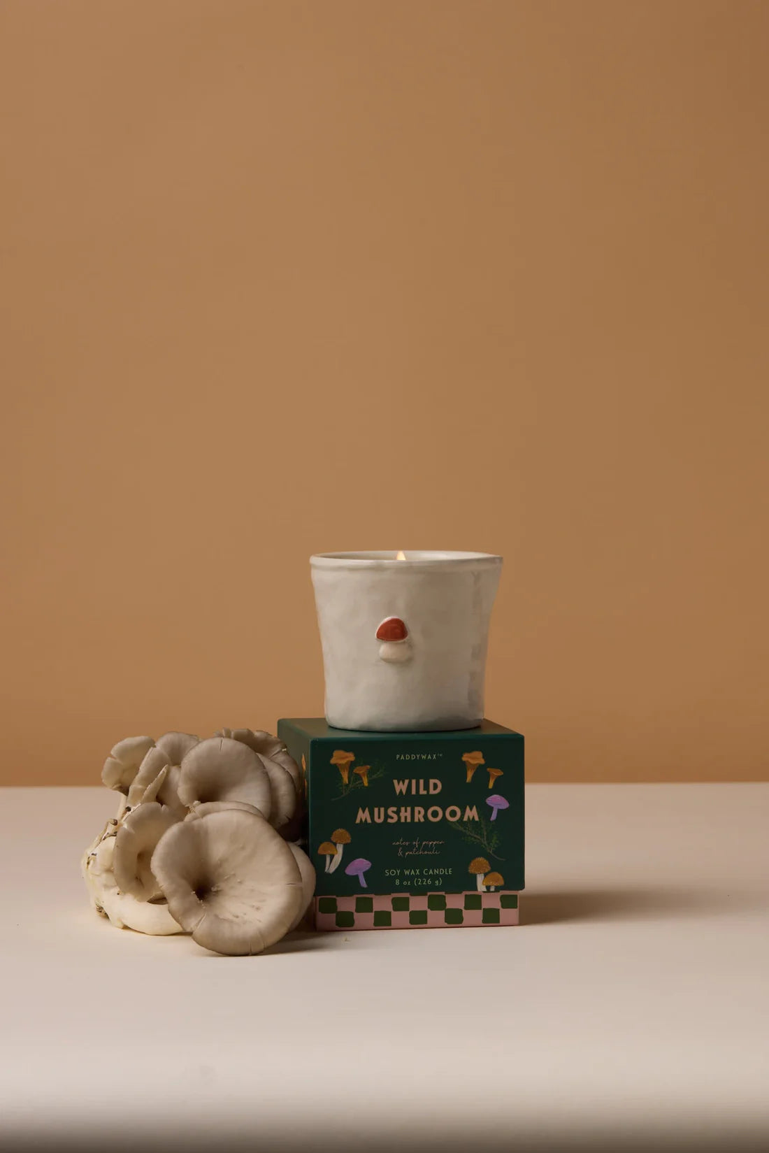 Bistro Imperfect White Ceramic Candle Wild Mushroom