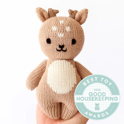 Baby Fawn Hand-Knit Doll