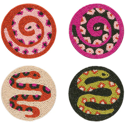 Beaded Gardenland Coaster Set of 4