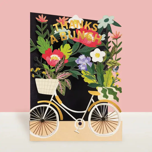 Bicycle Laser Thank You Card