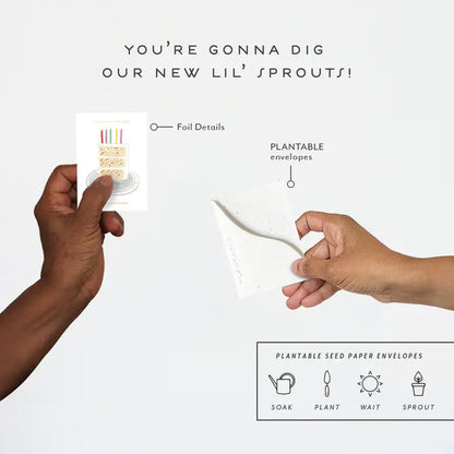 Birthday Slice Sprout Mini Greeting Card