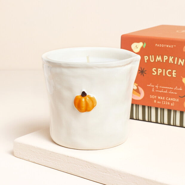 Bistro Imperfect White Ceramic Candle Pumpkin Spice